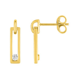 BIJOU COLLECTION - Boucles doreilles pendantes avec oxydes or jaune 9 carats Ref 297172.Z0