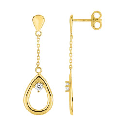 BIJOU COLLECTION - Boucles doreilles pendantes avec oxydes or jaune 9 carats Ref 297175.Z0