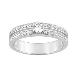 BIJOU COLLECTION - Bague avec oxydes argent massif rhodié Ref 337870.1