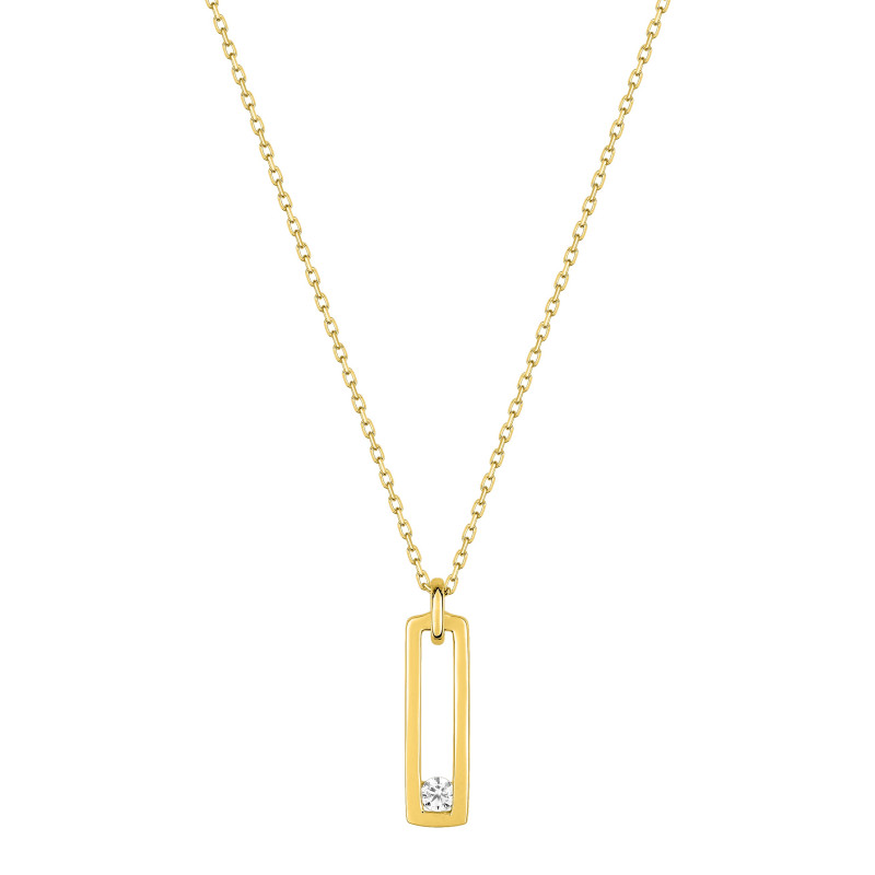 BIJOU COLLECTION - Collier Fantaisie or jaune 9 carats avec oxydes de zirconium Ref 397185.Z0
