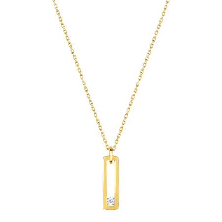 BIJOU COLLECTION - Collier Fantaisie or jaune 9 carats avec oxydes de zirconium Ref 397185.Z0
