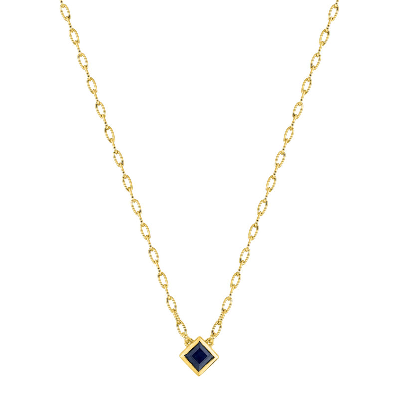BIJOU COLLECTION - Collier saphir or jaune 9 carats Ref 397233.S0