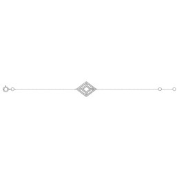 BIJOU COLLECTION - Bracelet or blanc 9 carats avec oxydes Ref 497018.Z1