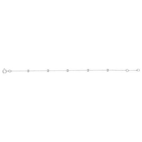 BIJOU COLLECTION - Bracelet diamant 0,03 ct GH-P2/P3 or blanc 9 carats Ref 497046.41