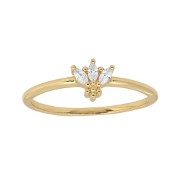 BIJOU COLLECTION - Bague avec oxydes plaqué or 750 5 microns Ref 1033182