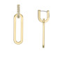 Fossil - Boucles d'oreilles pendantes Heritage D-Link acier doré avec cristaux Ref JF04587710