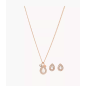 Fossil - Collier sevie acier doré et nacre blanche Ref JF04029791