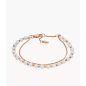Fossil - Bracelet de perles All Stacked Up en quartz rose Ref JF04444791