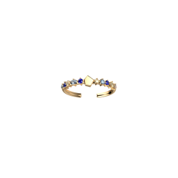 Les Cadettes - Bague Rêve plaqué or avec oxydes multicolores taille 56 Ref 70404150116_056