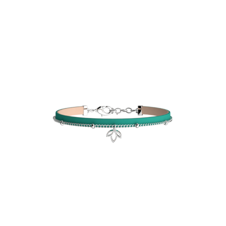 Les Cadettes - Bracelet multi-rangs Lotus cuir rose nude et turquoise aquatic taille 19 cm Ref 704292516AX_195