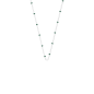 Les Cadettes - Collier chaîne bille colorée argenté et laque bleu canard 44 cm Ref 70436431623_044