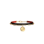 Les Cadettes - Bracelet multi-rangs Lotus Pampille cuir rouge et paillettes noires taille S Ref 704375719CG_195