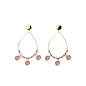 Les Cadettes - Boucles d'oreilles Eivissa dorées et perles violettes synthétiques Ref 70445121905000