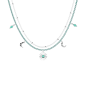 Les Cadettes - Collier Mia argenté et perles bleu ciel 41 cm Ref 70445211661_041