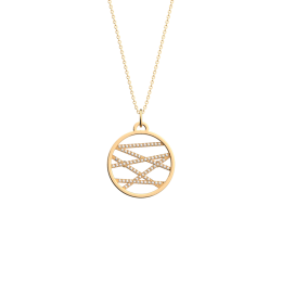 Les Georgettes - Collier liens métal jaune 25mm Ref 70441771908_050