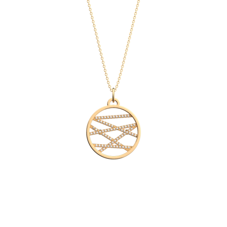 Les Georgettes - Collier liens métal jaune 25mm Ref 70441771908_050