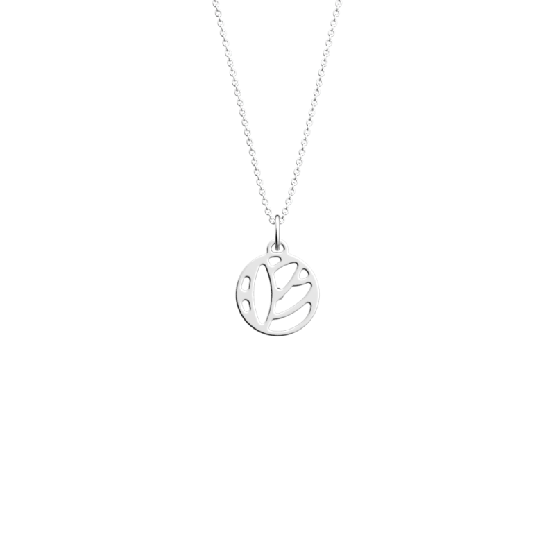 Les Georgettes - Collier Lotus argenté 16 mm Ref 70441781600