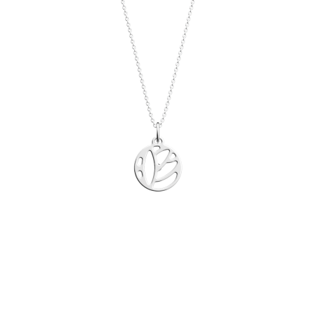 Les Georgettes - Collier Lotus argenté 16 mm Ref 70441781600