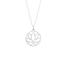 Les Georgettes - Collier Lotus argenté 25 mm Ref 70441791600_050