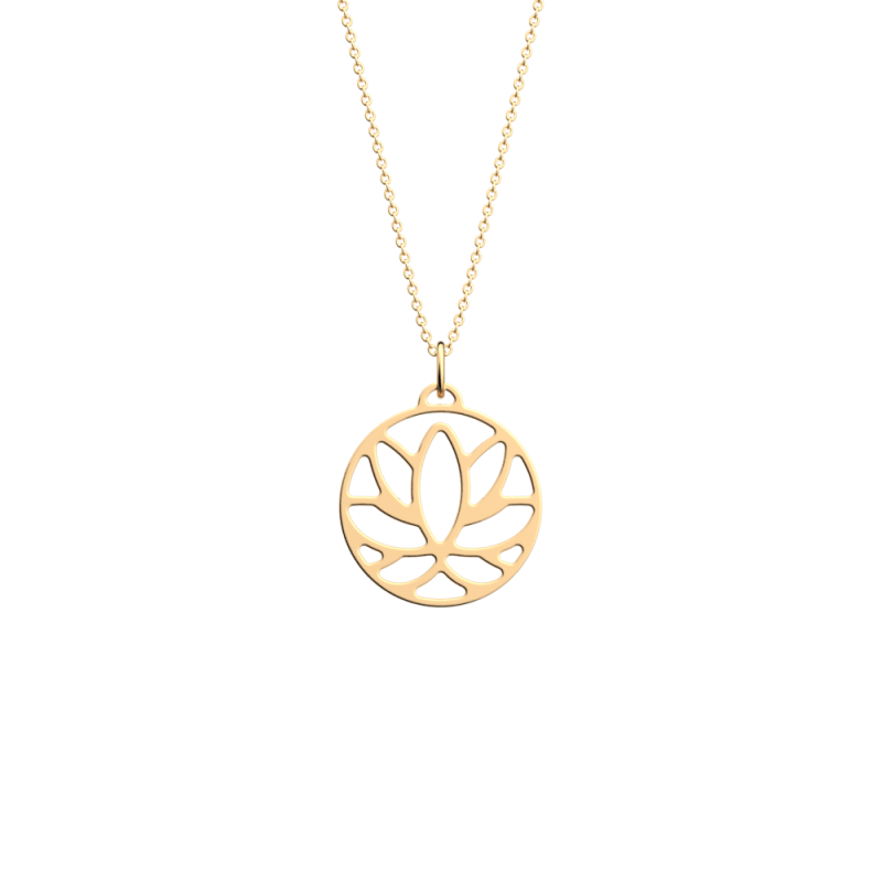 Les Georgettes - Collier Lotus doré 25 mm Ref 70441791900_050
