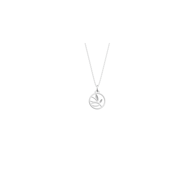 Les Georgettes - Collier Arbre de vie argenté 16 mm taille 50 Ref 70441801608_050