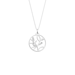 Les Georgettes - Collier Les Précieuses Arbre de Vie argenté 25 mm Ref 70441811608_050