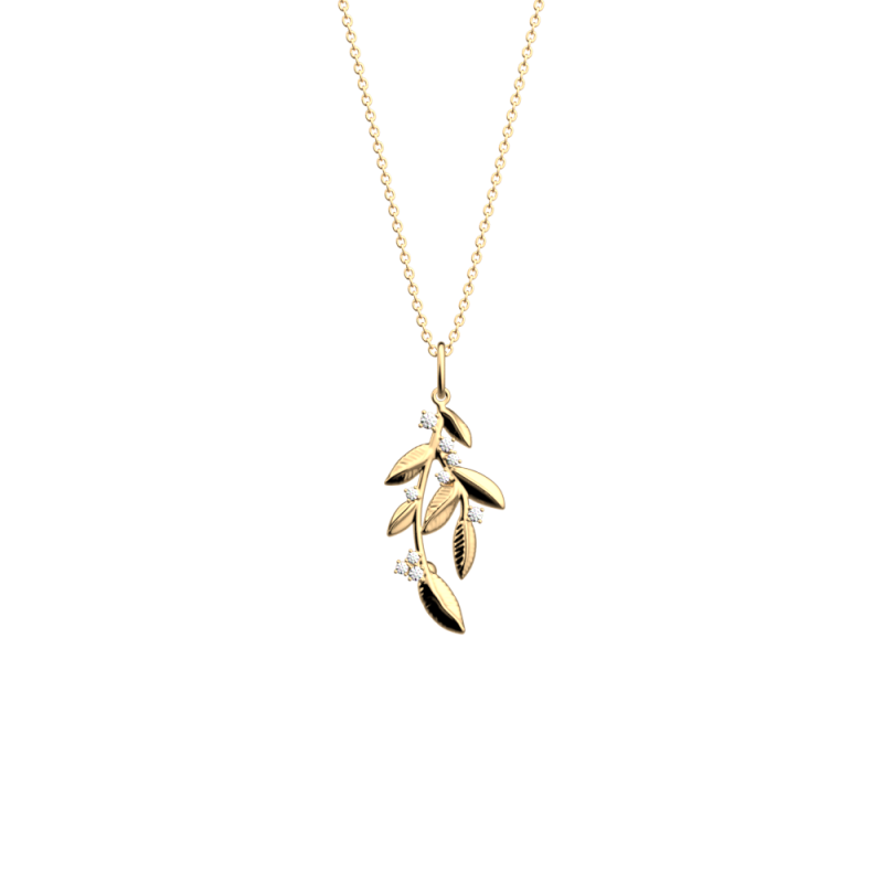 Les Georgettes - Collier Les Précieuses Oliveraie doré 25 mm Ref 70442111908_050