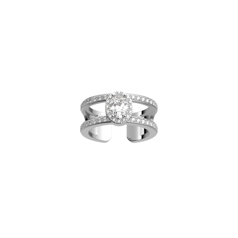 Les Georgettes - Bague Les Précieuses Nuit argenté 8 mm taille 54 avec oxydes Ref 70453671608_054