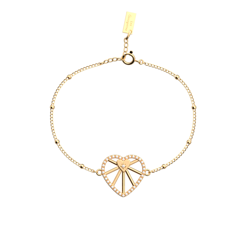 Les Georgettes - Bracelet Coeur céleste doré 17 mm Ref 70456571908_190