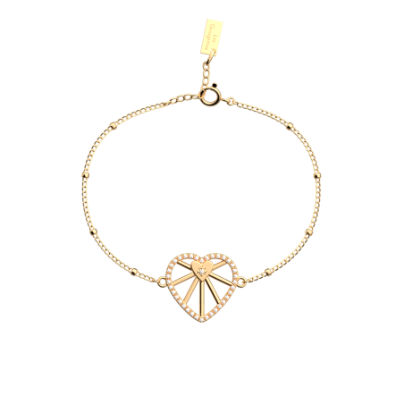 Les Georgettes - Bracelet Coeur céleste doré 17 mm Ref 70456571908_190