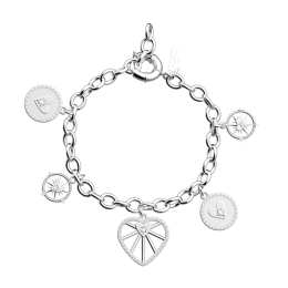 Les Georgettes - Bracelet Coeur céleste argenté 17 mm Ref 70456581608_190