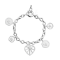 Les Georgettes - Bracelet Coeur céleste argenté 17 mm Ref 70456581608_190