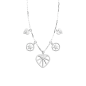 Les Georgettes - Collier Coeur céleste argenté 17 mm taille 43 Ref 70456601608_043