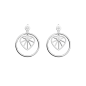 Les Georgettes - Boucles d'oreilles Coeur céleste argentées 17 mm Ref 70456611608000