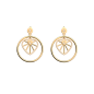 Les Georgettes - Boucles d'oreilles Coeur céleste dorées 17 mm Ref 70456611908000
