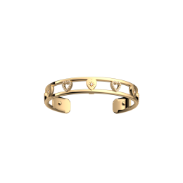 Les Georgettes - Bracelet manchette Coeur céleste doré 8 mm Ref 70456620108000