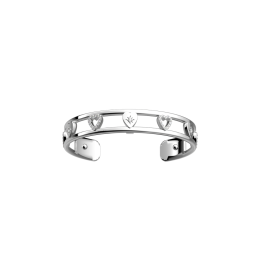 Les Georgettes - Bracelet manchette Coeur céleste argenté 8 mm Ref 70456621608000