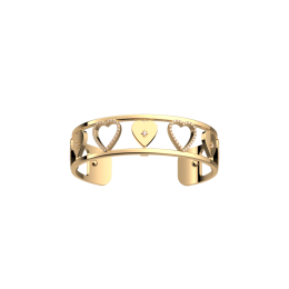 Les Georgettes - Bracelet manchette Coeur céleste doré 14 mm Ref 70456630108000
