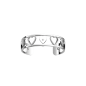 Les Georgettes - Bracelet manchette Coeur céleste argenté 14 mm Ref 70456631608000