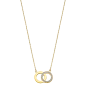 Lotus - Collier Style acier doré cercles et strass Ref LS1913-1/3
