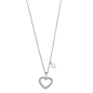 Lotus - Collier Woman's Heart acier argenté oxyde de zirconium coeur Ref LS2026-1/1