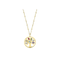 Lotus - Collier Style acier doré oxyde de zirconium arbre de vie multicolore Ref LS2192-1/2