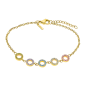 Lotus - Bracelet Style acier doré oxyde de zirconium rond multicolore Ref LS2318-2/1