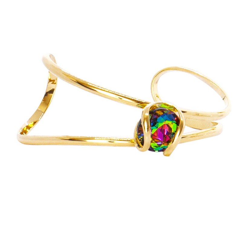 Marazzini - Bracelet simple Cherry Vitral Medium doré Ref GOCHEVMBR7
