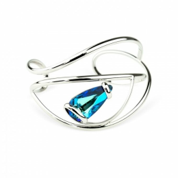 Marazzini - Bracelet Élégant ajustable Bermuda Blue laiton plaqué argent rhodié Ref RHELEBBBRX