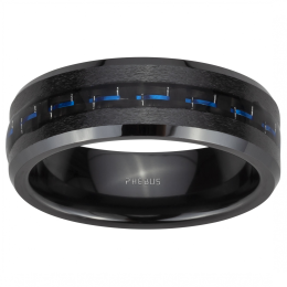 Phebus - Bague Stanislas céramique noire Ref 15-0317-62