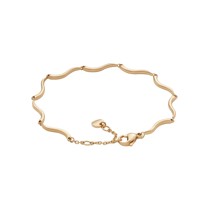 Skagen - Bracelet chaîne Kariana Waves acier doré Ref SKJ1786710