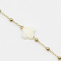 ZAG - Bracelet Velasquez acier doré nacre blanche 15+3cm Ref SBS07970-01SEL