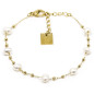 ZAG - Bracelet Zoe acier doré perle de culture 15+3cm Ref SBS10579-01SEL