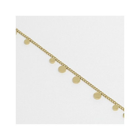 ZAG - Bracelet mini Confettis acier doré avec oxydes de zirconium 15+3cm Ref SBS12105-01WHT